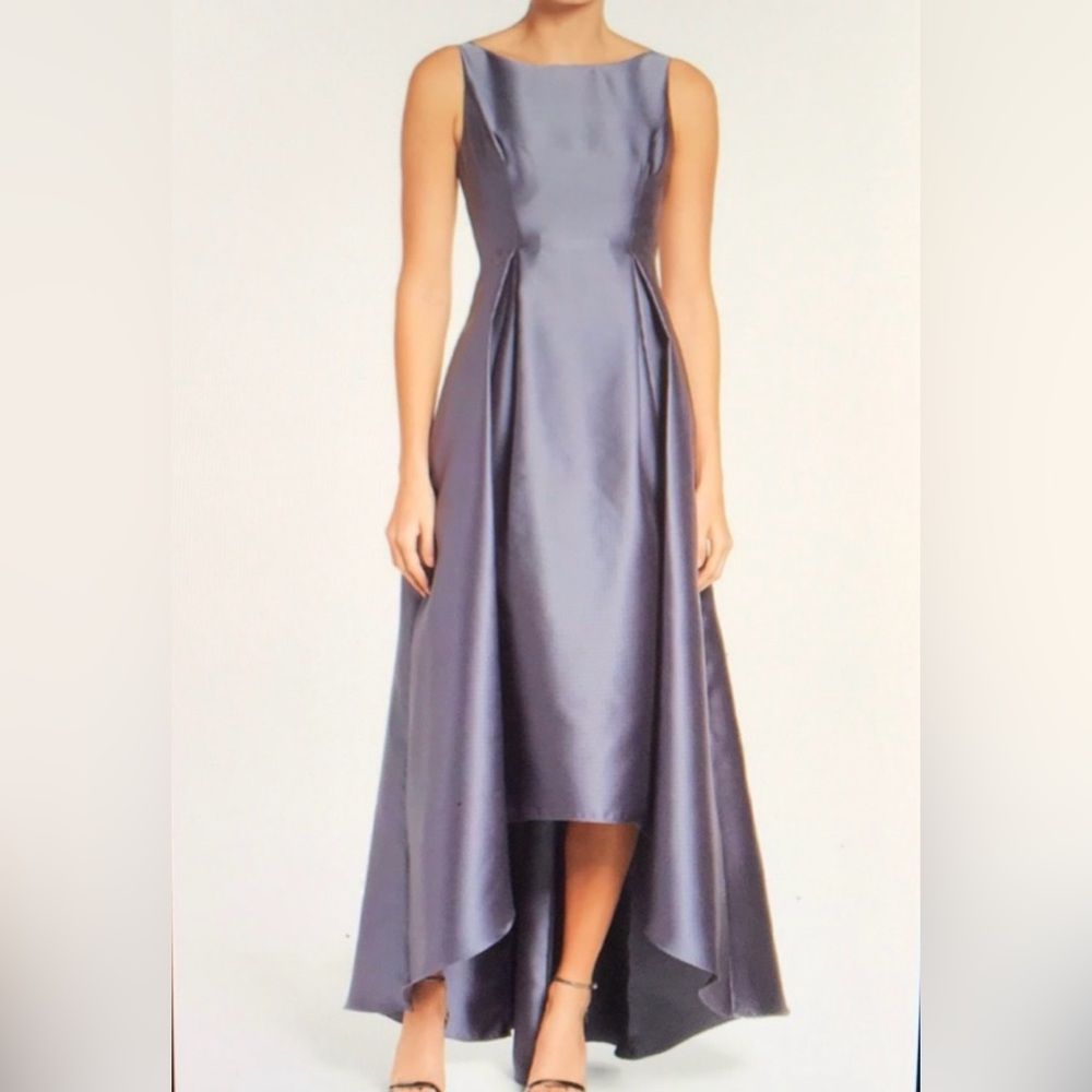 Adrianna Papell satin  high low dress size 2